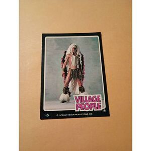 Vintage 1979 Village People Trading Card #10 Disco Era Vintage Music Collectible